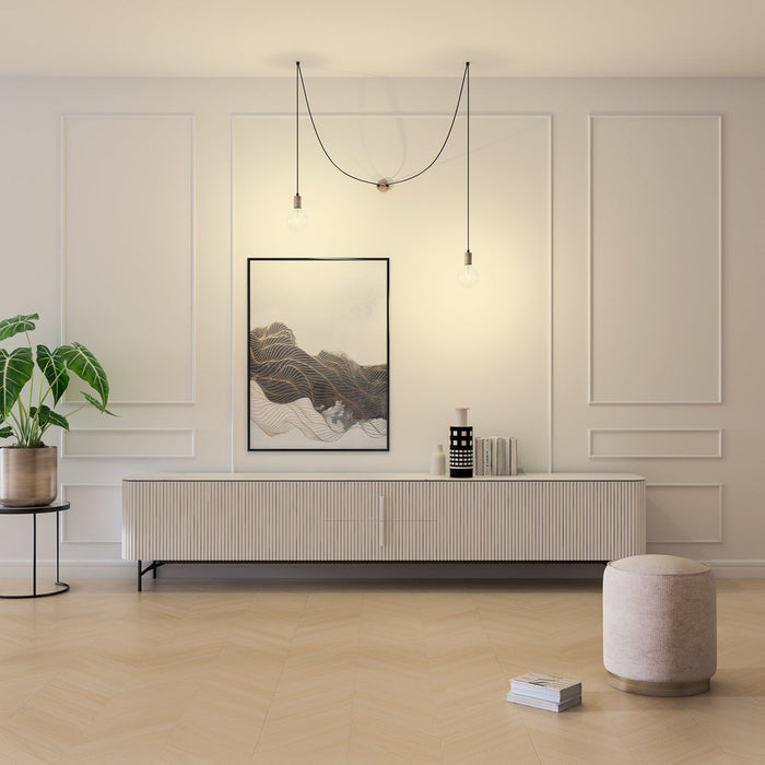 EasyLamp Lampadario con lampada a sospensione moderno [Classe di efficienza energetica A++]