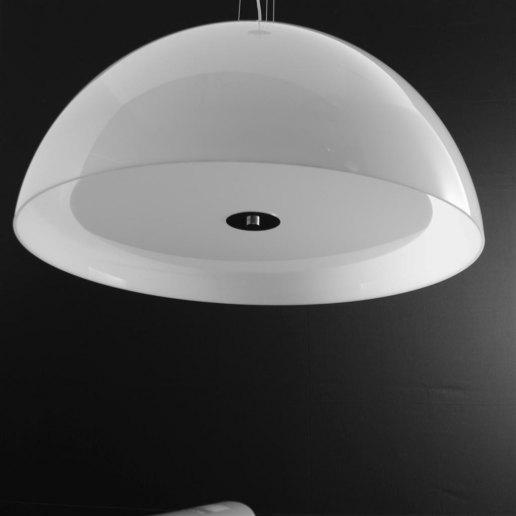 Yurta bianco diam. 80 - 4 luci - Lampadario moderno