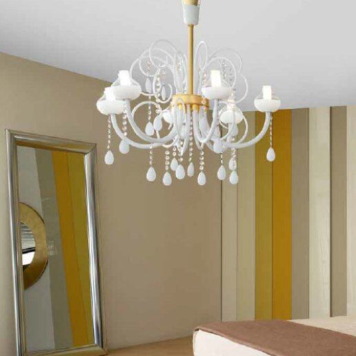 Intrecci 2082/6 murano cristallo colorato (cromo) - Lampadario classico - PATRIZIA VOLPATO