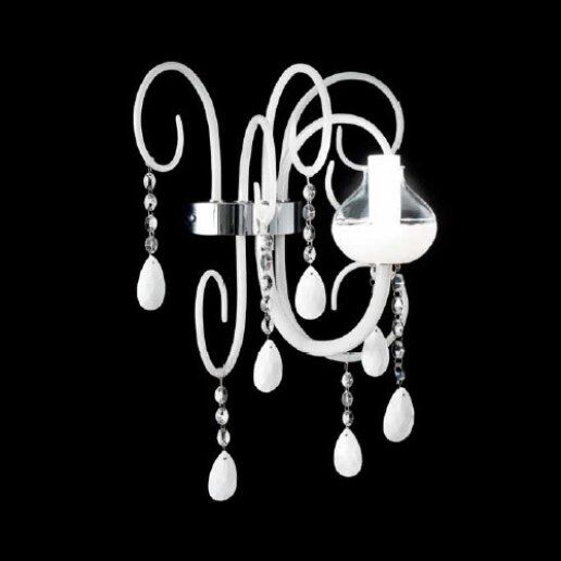 Intrecci 2082/app1 murano trasparente swarovski strass (cromo) - applique classica - PATRIZIA VOLPATO