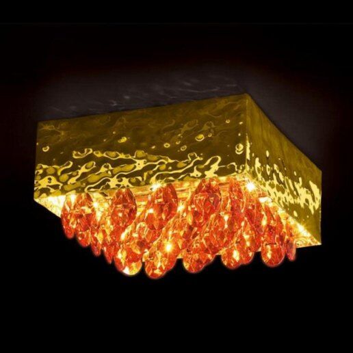 Magma 0450/pl30 ambra (cromo) - Plafoniera moderna - PATRIZIA VOLPATO