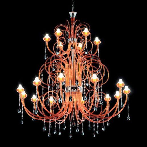 Intrecci 2082/12+6+3 murano colorato swarovski strass (cromo) - Lampadario classico - PATRIZIA VOLPATO