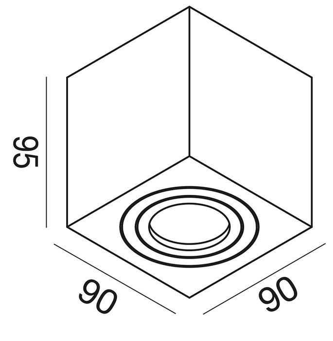 Sulis - Applique quadrata - GEA LUCE