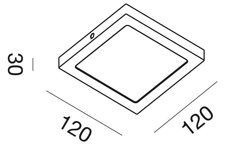 Sham - Plafoniera quadrata piccola - GEA LUCE