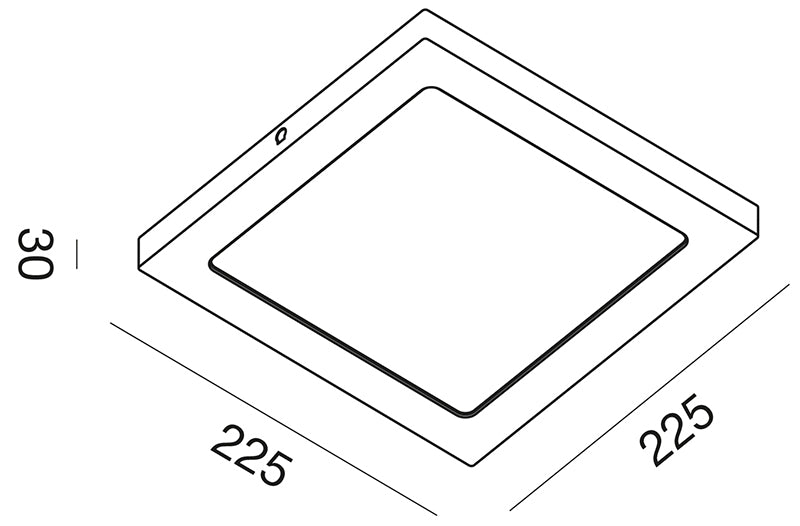 Sham - Plafoniera quadrata grande - GEA LUCE