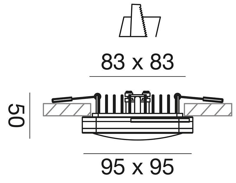 Cardea - Faretto quadrata - GEA LUCE