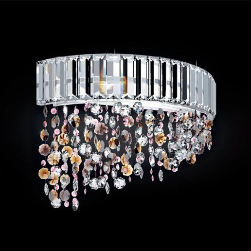 Diadema trasparente swarovski oro 24 carati - Applique da parete - PATRIZIA VOLPATO