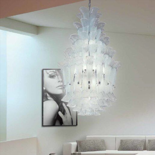 Petali 9008/65 bianco (cromo) - Lampadario classico - PATRIZIA VOLPATO