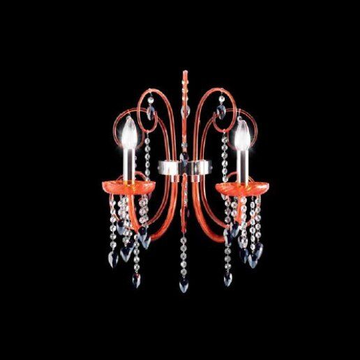 Intrecci 2084/app2 murano trasparente swarovski strass (cromo) - applique classica - PATRIZIA VOLPATO