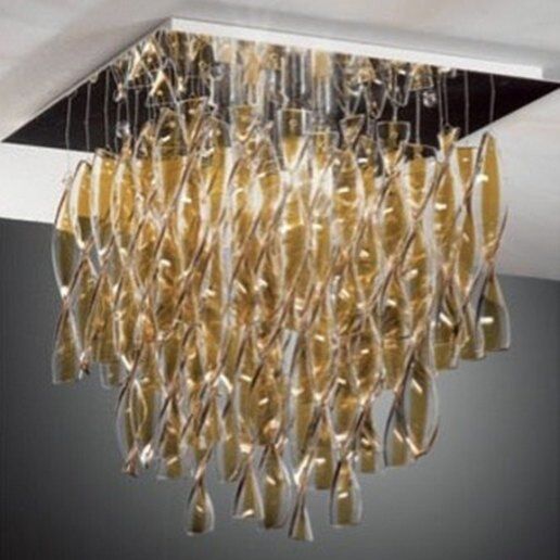 AURA P nero foglia oro - Plafoniere da soffitto - AXO LIGHT