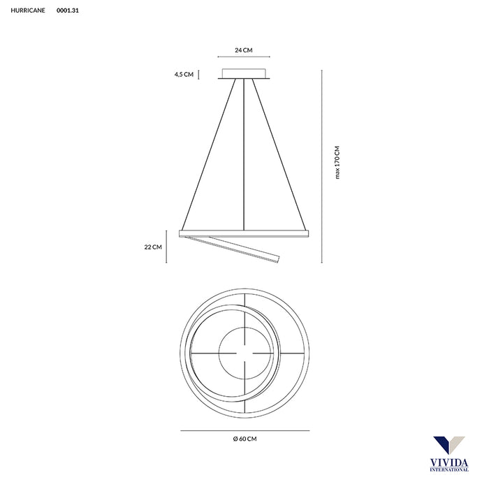 Hurricane 2 - lampadario a sospensione - VIVIDA INTERNATIONAL