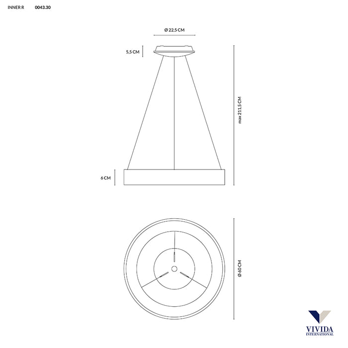 Inner R - lampada a sospensione - VIVIDA INTERNATIONAL