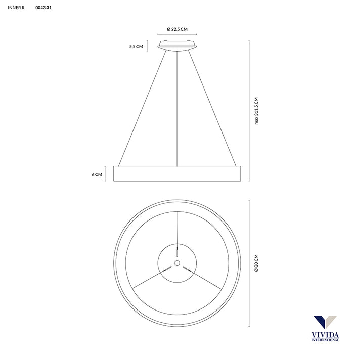 Inner R - lampada a sospensione - VIVIDA INTERNATIONAL