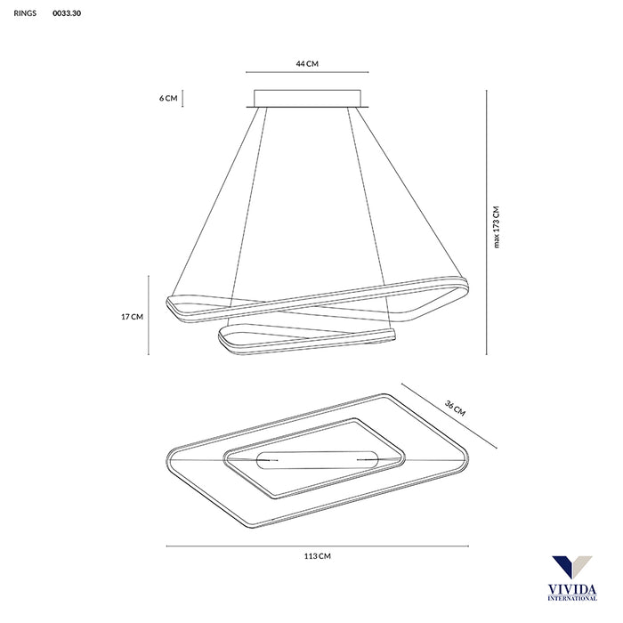 Rings - lampada a sospensione - VIVIDA INTERNATIONAL