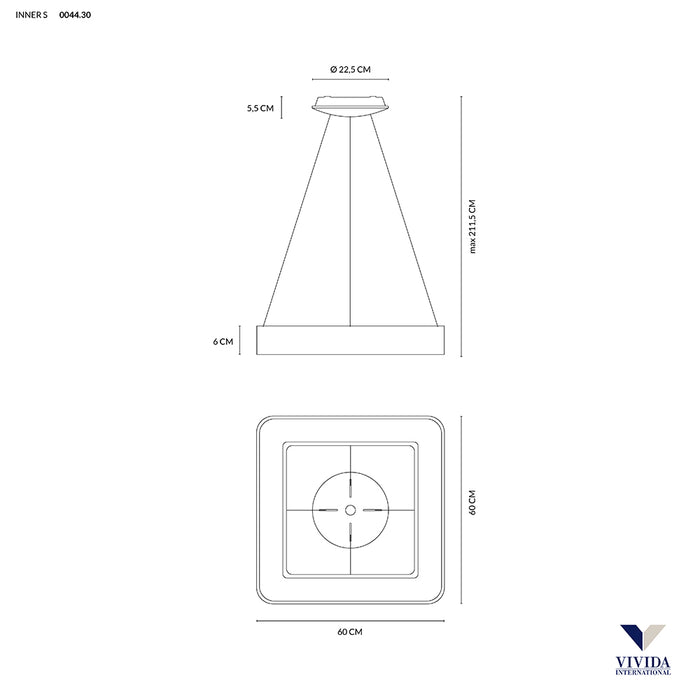 Inner S - lampada a sospensione - VIVIDA INTERNATIONAL